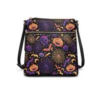 HUGS IDEA Bolso cruzado para mujer, bolso de hombro de cuero para Halloween, regalos de vacaciones, Púrpura para Halloween, Talla única