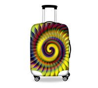 HUGS IDEA Colorful Painting Luggage Dust Cover for 18-30 Inch Suitcase, Colorful 11, S (18"-22" cover)