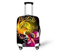 HUGS IDEA Elastic Butterfly Print Travel Luggage Protective Covers, Mixed Color1, S (18"-22" cover)