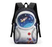 HUGS IDEA Under Animal Printed Children - Mochila escolar azul para niños, Astronauta