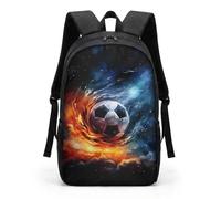 HUGS IDEA Under Animal Printed Children - Mochila escolar azul para niños, Space Football