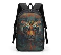 HUGS IDEA Under Animal Printed Children - Mochila escolar azul para niños, Tigre vintage