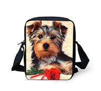 HUGS IDEA Y-H11312E - Bolso cruzados para mujer Marrón Yorkshire Terrier 5 Small
