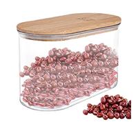 Hugsweet Envase sellado de arroz,Envase sellado de cereal | Dispensador de arroz transparente,Barril de almacenamiento de fideos para comida seca transparente con tapa, de conservación, tarro