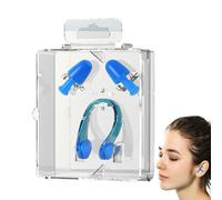 Hugsweet Tapón para la nariz para natación,Tapones para los oídos para nadadores - Protector de oídos y nariz,Paquete de caja, tapones para los oídos para nadar, suaves, impermeables, reutilizables y