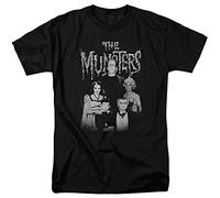 HUGU The Munster's Family Group Photo t-Tshirts Camisetas y Tops Retro TV Series Graphic tee Black(X-Large)