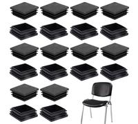 Hugwish 20pcs Tapones para Tubo y Sillas Cuadradas, Sets de 30x30, 35x35 y 40x40mm, Reutilizable ykevables