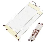 Hugwish 2pcs Pergamino caligrafía pintura china 80x30cm, Pergamino xuan papel rice paper (Blanco)
