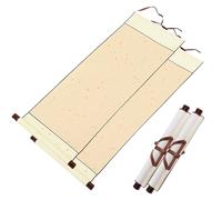 Hugwish 2pcs Pergamino caligrafía pintura china 80x30cm, Pergamino xuan papel rice paper (Dorado)