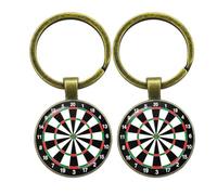 Hugwish llavero dardos 2pcs, regalos de dardos para hombres, regalos para jugadores de dardos, regalo de dardos, regalos de dardos, decoración de dardos (bronce)