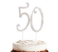 Hugwish Topper Tarta 50 Cumpleaños, Topper Happy Birthday 50, 50th Birthday Cake Topper Decoracion, Decoración 50 Años Para NiñA 50 Cumpleaños O 50 Aniversarios De Boda (50)