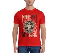 HUh555bhi Make-Art-Not-War-Symbol-Essential-T-Shirt-Mens-t-Shirt-Graphic