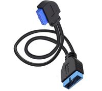 HUHANGGod Cable de extensión USB SATA, USB 3.0 placa base frontal de 19 pines a cable de extensión hembra, USB 3.2 Gen 2 (USB 3.1) adaptador interno 20 pines placa base cabecera panel cable 10 Gbps