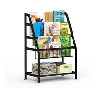 Huhote Estantería para niños, estantería pequeña, estante para libros para niños, organizador de almacenamiento de libros y juguetes, estante de exhibición para lugares pequeños, sala de estar,