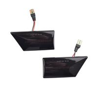 Huhpa 2 uds intermitente secuencial indicador lateral luz intermitente dinámico 93192381 93192382 for Opel Vectra C for Ignum 2003-2008(Dynamic Smoked Black)