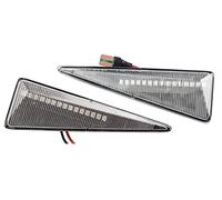 Huhpa 2 uds luz de señal de giro de indicador lateral ámbar dinámico for Renault Avantime Espace IV Megane 2 for Scenic 2 for Vel Satis 02-09 for viento 10-13(Dynamic Crystal)