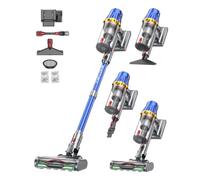 Huhuba H9 Aspiradora Sin Cable, Aspiradora Potente 58Kpa/650W, 90Min Autonomía, Pantalla Táctil LED, Autoportante, Cepillo Antienredos para Suelos/Alfombras/Pelo de Mascotas, Azul