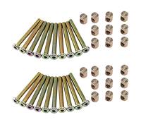 Huhudyy 2 tornillos hexagonales para muebles con rosca M de 6 x 55 mm, tuercas de barril ranuradas