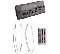 Huhudyy 2X25W 50W Amplificador Reproductor de MP3 Placa Decodificadora 5V-12V Bluetooth 5.0 MóDulo de Radio FM para AutomóVil Soporte TF USB AUX Reproductor Decodificador