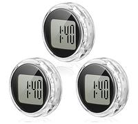 Huhudyy 3 unidades mini relojes de motocicleta impermeables adhesivos reloj de motocicleta reloj digital para vehículo, coche, SUV