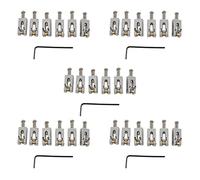 Huhudyy 30 sillines de trémolo con llave para guitarra eléctrica Strat Tele, color cromado