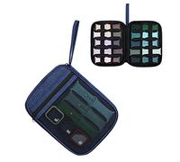 HUHYNN 10 fundas de almacenamiento para correas de reloj, funda de transporte para 10 correas de reloj, organizador de almacenamiento de correas de reloj de viaje y soporte para correas de reloj y