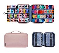HUHYNN Organizador de Pelo para niñas, Bolsa de Almacenamiento con múltiples Compartimentos, Organizador de Accesorios para el Pelo de bebé para Viajes (Rosa), Pink, Compacto
