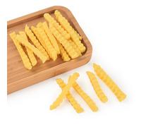 HUIANER 20 papas fritas falsas en forma de onda, simulación artificial de modelo de alimentos, patatas fritas reales para cocina, restaurante, ventana, decoración de fiesta