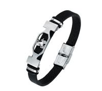 HUIANGLIYG Pulsera de Cuero con 12 constelaciones para Hombre, Hecha A Mano, de Cuero Negro Vintage, Brazalete con Signo Zodiacal y Cierre, Joyería Astrológica Personalizada, Regalo para Papá, Es