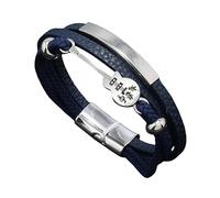 HUIANGLIYG Pulsera de Cuero con Dije de Guitarra para Hombre, Pulsera Trenzada de Doble Capa, Colgante con Símbolo Musical, Pulsera de Cierre Magnético Ajustable, Joyería de Moda para Amante de L