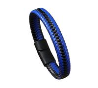 HUIANGLIYG Pulsera de Cuero Trenzado para Hombre, Hecha A Mano, con Cierre Magnético. Un Regalo Ideal para Papá de Parte de Su Hijo O Hija. Joyería Elegante E Informal para Hombre, Ideal para Uso
