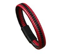 HUIANGLIYG Pulsera de Cuero Trenzado para Hombre, Hecha A Mano, con Cierre Magnético. Un Regalo Ideal para Papá de Parte de Su Hijo O Hija. Joyería Elegante E Informal para Hombre, Ideal para Uso