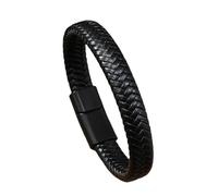 HUIANGLIYG Pulsera de Cuero Trenzado para Hombre, Hecha A Mano, con Cierre Magnético. Un Regalo Ideal para Papá de Parte de Su Hijo O Hija. Joyería Elegante E Informal para Hombre, Perfecta para