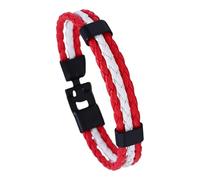 HUIANGLIYG Pulseras De Cuero Sintético Con Bandera Nacional Para Hombres Y Mujeres, Hechas A Mano, De Doble Capa, Con Cierre Negro, Regalo De Joyería Para Papá, Novio, Hijo, Canadá, 21 Cm