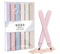 huiba Resaltador Pastel,Marcadores y bolígrafos bíblicos de doble extremo sin sangrado 6 piezas | Marcadores de secado Rapiet Fácil de sostener, Suministros escolares Abbto