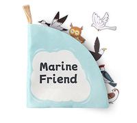 huiba Toca y escucha Libros para Niños | Juguete sensorial Touch And Feel Libros de Tela de volantes para Niños | Soft Activity Early Education Toy Crinkle Books para Niños, Cochecito