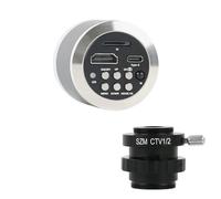 HUIBBGO Accesorios para microscopio de Laboratorio 4K 2K 48MP 55MP HDMI USB Cámara de Video Digital Lupa para estéreo + SZM CTV Adaptador de Lente de Montura C de 1/2 y 1/3 para microscopi