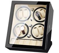 HUIBBGO Caja de Almacenamiento para Dar Cuerda a 8 Relojes automáticos y Espacio para Guardar 5 Relojes. Exterior de Madera con Acabado de Pintura de Piano.