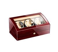 HUIBBGO Caja de exhibición automática para 6 Relojes, Estuches para Relojes automáticos, Estuches para Relojes de Pilas, Estuches para Relojes, Estuche de Almacenamiento Red Little Surpris