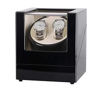 HUIBBGO Caja de Madera para enrollar Relojes Dobles para 2 Relojes, Estuches para 2 Relojes, Estuches para enrolladores de Relojes, Estuche de Almacenamiento Negro Little Surprise,