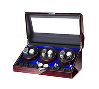 HUIBBGO Caja enrolladora automática para 6+10 Relojes, Caja de Almacenamiento con Acabado de Pintura Piano, iluminación integrada para Relojes de Hombre y Mujer de Alta Gama, DA