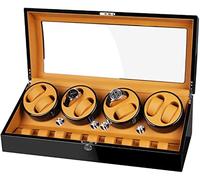 HUIBBGO Caja enrolladora automática para 8 Relojes + 9 Compartimentos de Almacenamiento y exhibición. Acabado en Pintura Piano. Ideal para Relojes de Mujer y Hombre.