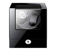 HUIBBGO Caja enrolladora de Relojes automática Doble, Negra, silenciosa, para Reloj, Estuche de Almacenamiento.