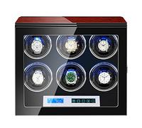 HUIBBGO Caja expositora para Relojes, enrollador automático de Alta Gama para 2/3/4/6/9/12 Relojes con Pantalla táctil LCD Digital, iluminación LED y Reloj Ajustable.
