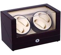HUIBBGO Caja para enrollar Relojes automáticos con 4 Posiciones de Enrollado y 4 Modos. Caja de Madera para enrollar Relojes automáticos. Estuche de Almacenamiento de Madera.