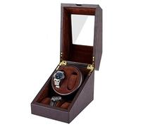HUIBBGO Caja para Relojes con Estuche automático para Dar Cuerda a los Relojes, con 2 Posiciones para Dar Cuerda y 3 Compartimentos de exhibición para Relojes de Hombre y Mujer.