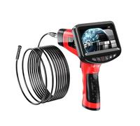 HUIBBGO Cámara endoscópica portátil para inspección de drenajes, boroscopio de inspección con Pantalla de 4,3 Pulgadas, HD 1080P, Lente Doble de 8,5 mm para alcantarillado de vehículos.