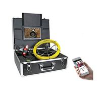 HUIBBGO Endoscopio de 9 Pulgadas para inspección de tuberías, cámara de Video para Drenaje, alcantarillado y tuberías industriales, Soporte para DVR inalámbrico, cámara de 360 Grados, alca