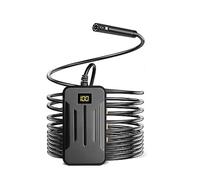 HUIBBGO Endoscopio Industrial WiFi de 5,5 mm, HD1080P, cámara de Doble Lente con 9 LED, boroscopio para inspección de automóviles, Resistente al Agua IP68, batería de 2600 mAh, Cable rígid