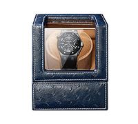 HUIBBGO Enrollador automático de Relojes, Caja enrolladora automática para un Solo Reloj, 5 Modos de rotación, Fuente de alimentación, cojín Flexible para Reloj, Piel con Estampado de Aves